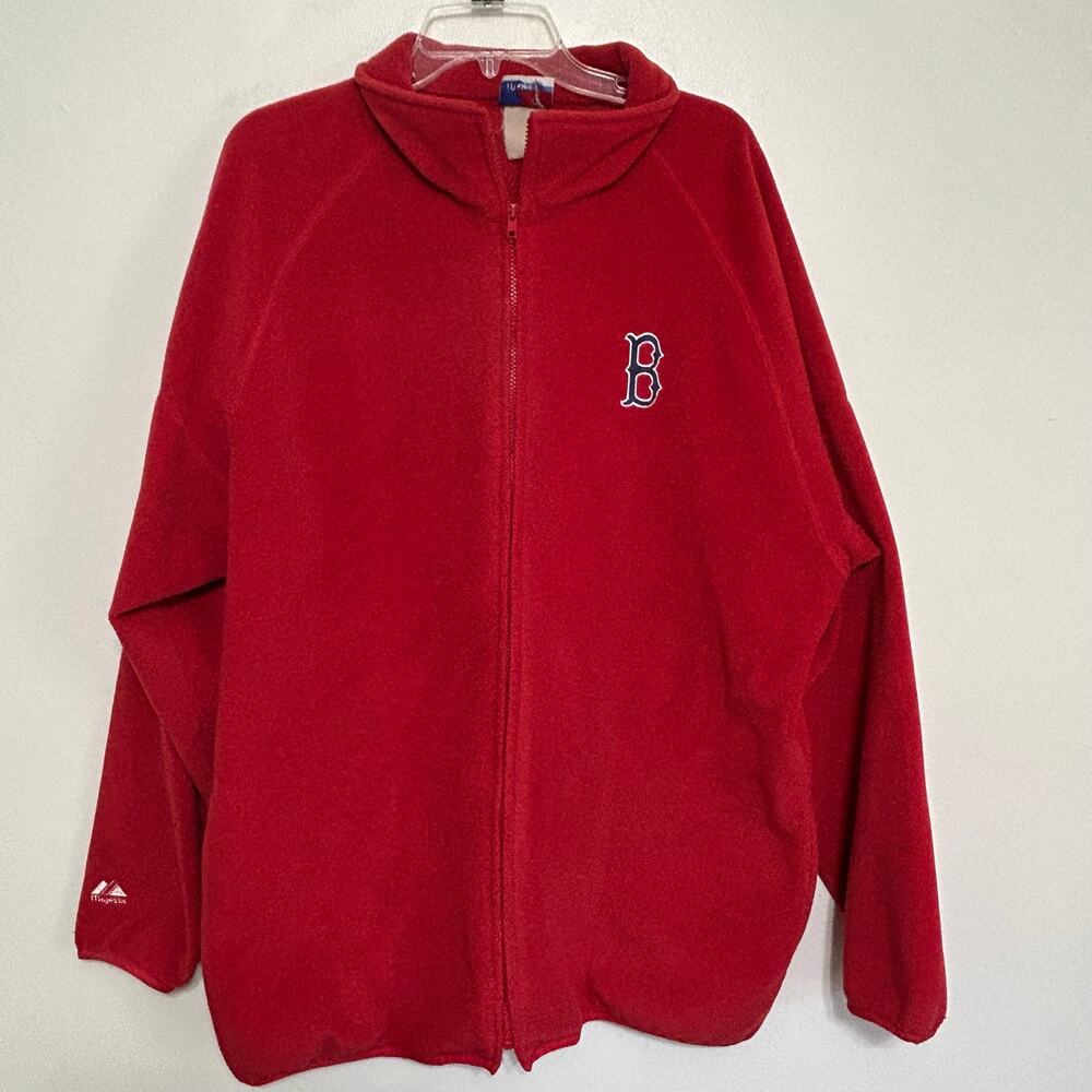 Boston Red Sox Majestic Red Full-Zip Fleece Jacket 3XL